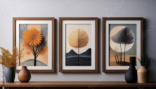 framed artwork displayed