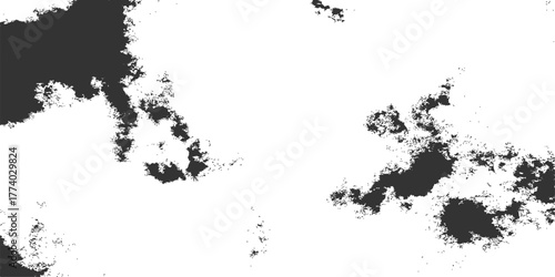 Black and white, black and white background, black and white ink splashes create a dirty grunge frame vector illustration