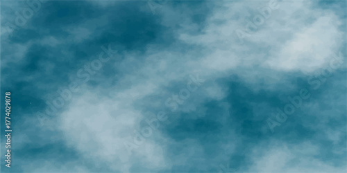 Blue sky with white clouds on a summer day atmosphere