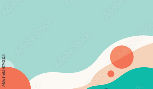 Abstract fluid organic shapes modern design with pastel colors and gentle waves