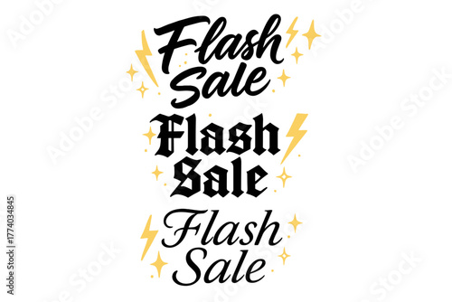 Flash Sale Calligraphy. Flash Sale. Create a calligraphy lettering illustration of the phrase: Flash Sale.