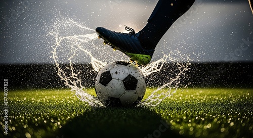 Impact: Football and Water Splash