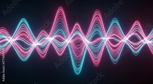 Neon Wavelength Abstract