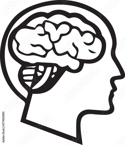 Human  brain vector art 