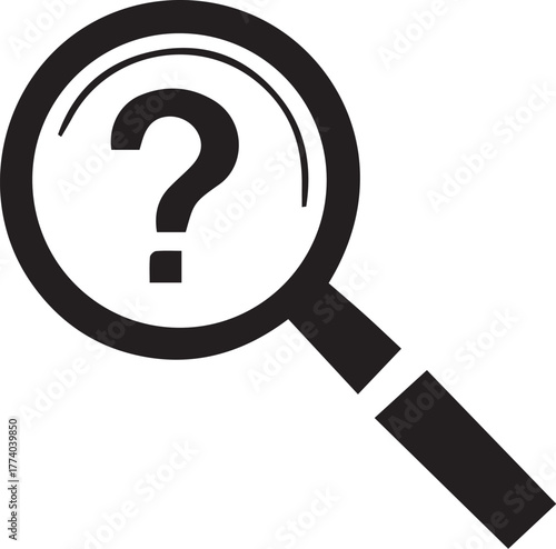 question mark magnifying glass