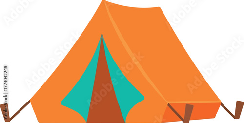 Orange camping tent adventure outdoor