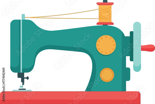 Retro sewing machine crafting tailoring diy icon