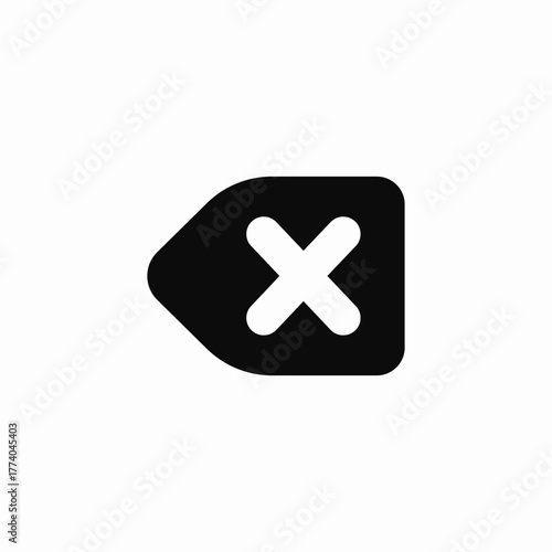 backspace delete icon sign vector