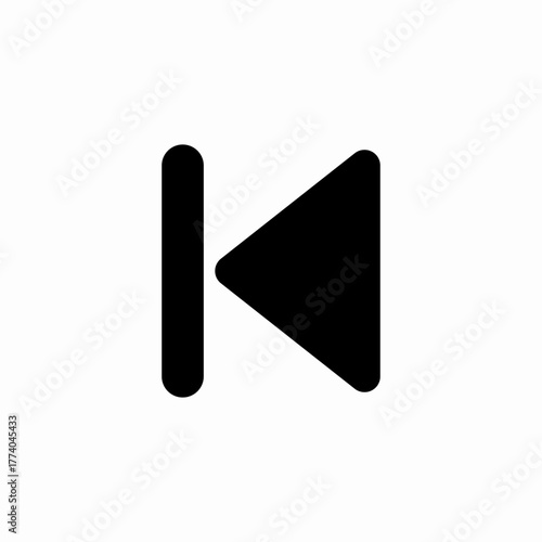 beginning rewid icon sign vector