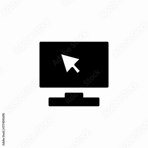 desktop computer cursor browsing icon sign vector