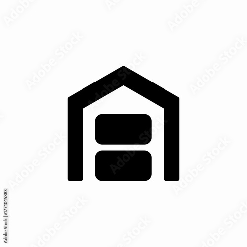 home storage icon sign vector
