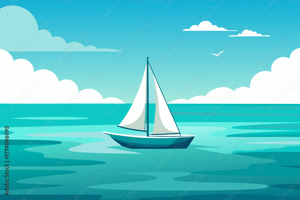 Fototapeta premium Boat on a mountain lake