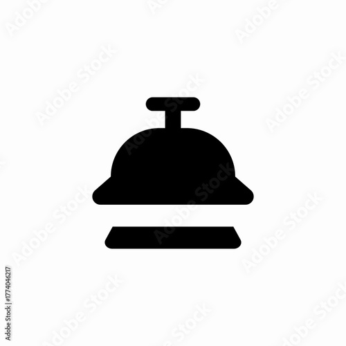 reception bell icon sign vector