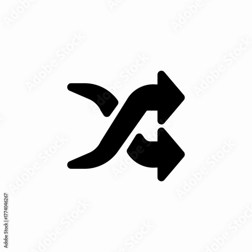 song track shuffle icon sign vector