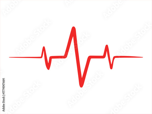 heart beat on ecg icon