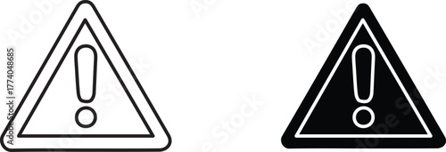 warning caution icon vector graphic illustration  with white background flat hand made icon fill icon .