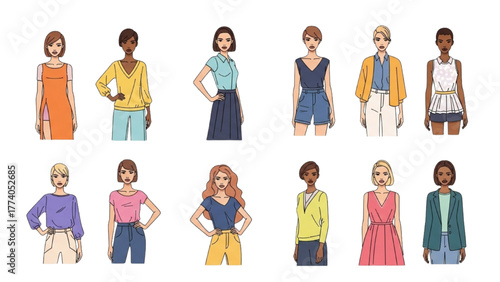 Vibrant vector illustration of a stylish woman in a bikini on a tropical beach, enjoying a summer holiday