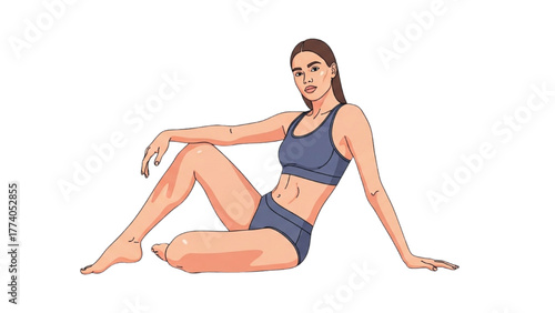 Joyful Woman Radiating Self-Love and Embracing Her Natural Body with Arms Playfully Raised for Self-Acceptance