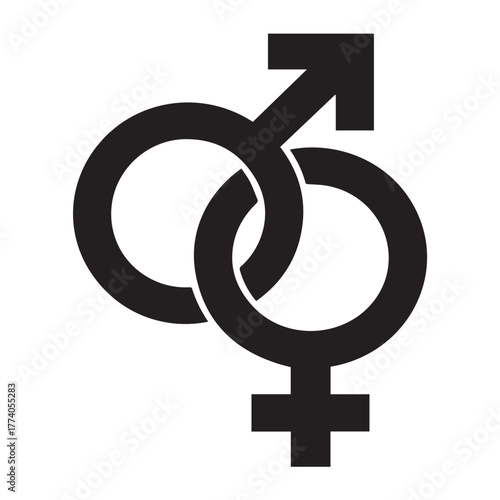 Gender symbol isolated on white background