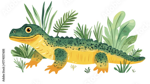 Pantanal Wetlands - Mato Grosso. Pantanal Wetlands - Mato Grosso hand drawn watercolor illustration