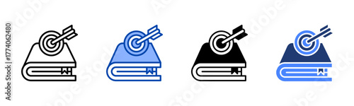 Outcomes icon set multiple style collection