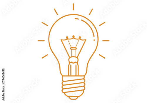 Light Bulb Idea Line Icon.