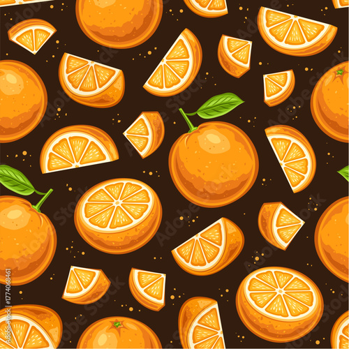 Vector Orange Seamless Pattern