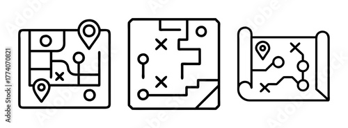 Strategy planning maps route tactics game plan navigation location direction travel destination guide