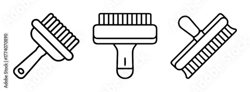 Paint brushes set vector illustration for painting tools artist supplies and home improvement projects