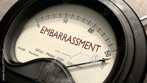 Φωτογραφία Embarrassment meter showing high levels of embarrassment