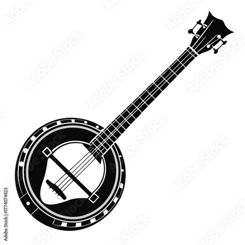 Creative details Banjo Vector Illustration
