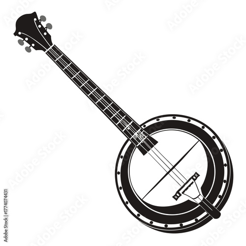 Creative details Banjo Vector Illustration