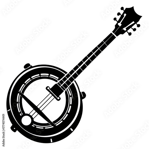 Creative details Banjo Vector Illustration