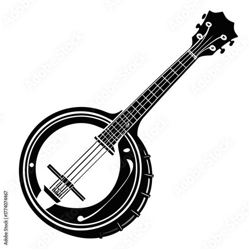 Creative details Banjo Vector Illustration