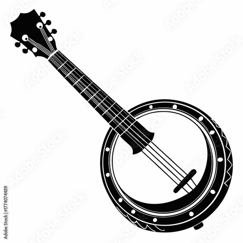 Creative details Banjo Vector Illustration