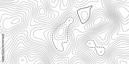 Topographic map background. Geographic line map with elevation assignments.Topographic lines, contour background. topo map texture. Dense lines, Background of the topographic map.