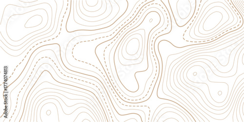 Seamless Light topographic topo contour map background, vector illustration.Modern design with White background with topographic wavy pattern design. 
