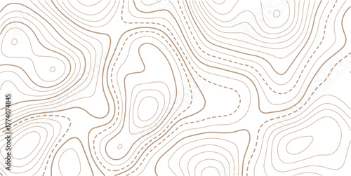 Topographic gold luxury map background. Geographic abstract pattern. Modern design with White background with topographic wavy pattern design.paper texture Imitation of a geographical map shades.
