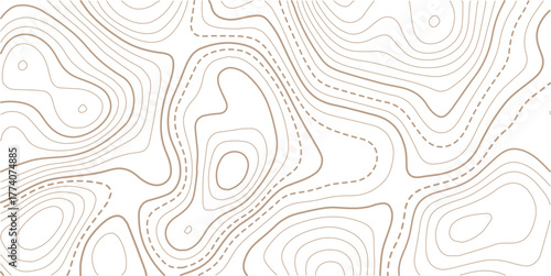 Topographic gold luxury map background. Geographic abstract pattern. Modern design with White background with topographic wavy pattern design.paper texture Imitation of a geographical map shades.
