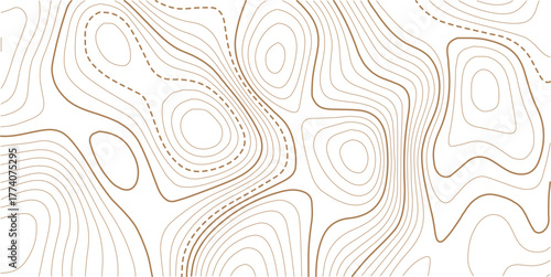 Topographic gold luxury map background. Geographic abstract pattern. Modern design with White background with topographic wavy pattern design. 