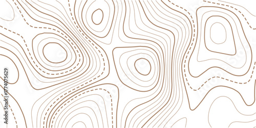 Seamless Light topographic topo contour map background, vector illustration.Modern design with White background with topographic wavy pattern design. 
