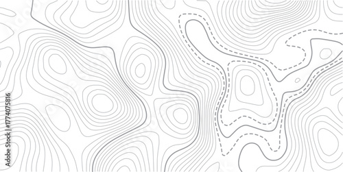 Topographic map background. Geographic line map with elevation assignments.Topographic lines, contour background. topo map texture. Dense lines, Background of the topographic map.