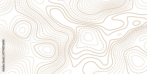 Topographic gold luxury map background. Geographic abstract pattern. Modern design with White background with topographic wavy pattern design. 