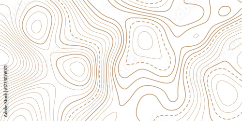 Topographic gold luxury map background. Geographic abstract pattern. Modern design with White background with topographic wavy pattern design. 