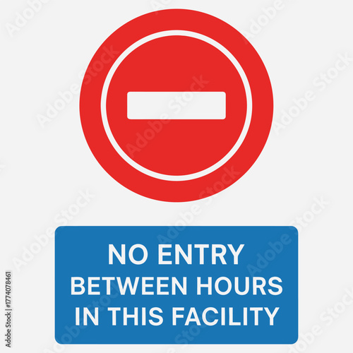 Cautionary Signage Restricted Access and Entry Prohibition Alert for Facilities