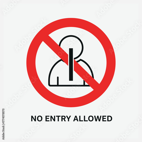 No Entry Allowed Sign - A Graphic Representation of Prohibition and Restricted Access