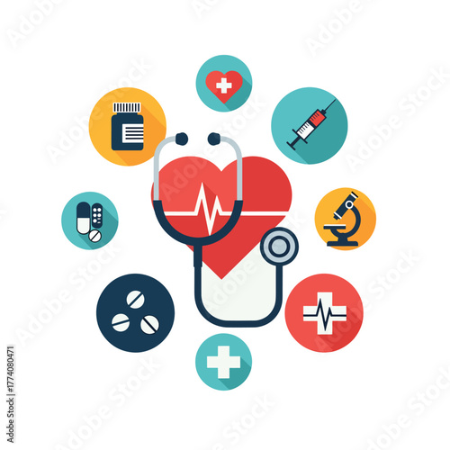 Healthcare and Medical Icons Vector A Comprehensive Set for Health-Related Design and Communication
