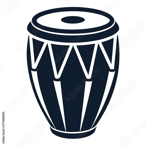Creative details conga drum Vector Illustration