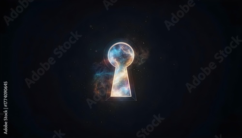 A Glowing Keyhole — Portal of Mystery and Discovery Illuminated by Ethereal Light