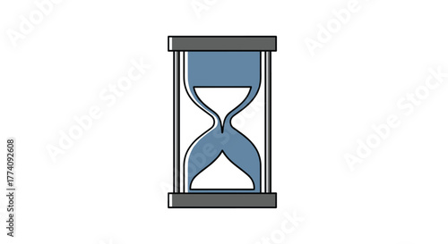 Elegant hourglass symbolizing the passage of time and the urgency of projects